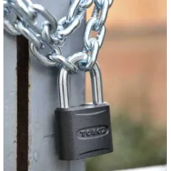 Cadenas de sécurité Tokoz Alfa 40 utilisé avec une chaîne