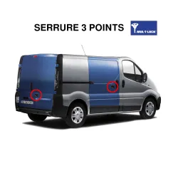 Kit complet de serrures 3 & 1 points renforcées pour véhicules utilitaires