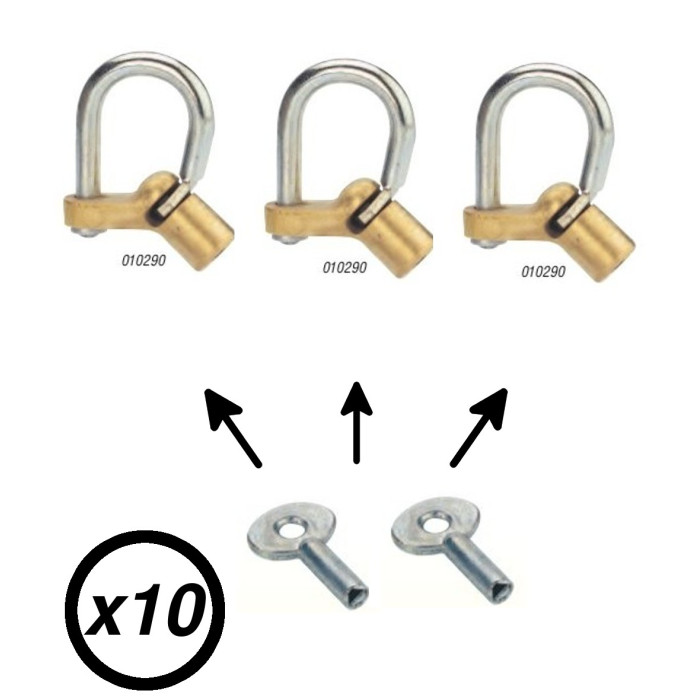 Lot de 10 cadenas d'artillerie 29c 