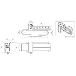 Schéma Mul-T-Lock Container Lock - fermeture pour remorques de poids lourds et contenairs 