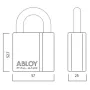 Cadenas haute sécurité ABLOY PL 340 anse de 25 mm - Image 4