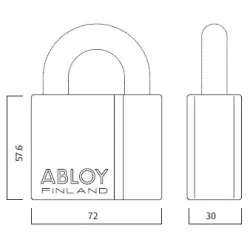 Cadenas haute sécurité ABLOY PL350C, anse de 25mm