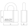 Cadenas haute sécurité ABLOY PL350C, anse de 25mm - Image 4