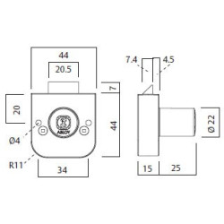 Serrure haute sécurité pour meubles, abloy vega OF231