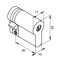 Demi cylindre européen haute sécurité ABLOY, demi cylindre mécanique serrure Protec2