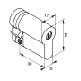 Demi cylindre européen haute sécurité ABLOY, demi cylindre mécanique serrure Protec2 - Image 3