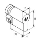 Demi cylindre européen haute sécurité ABLOY, demi cylindre mécanique serrure Protec2 - Image 3