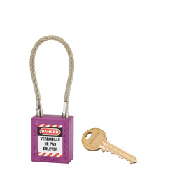 Cadenas de consignation à câble Thirard 5615 violet