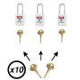 Lot de cadenas de consignation électrique Master Lock S31 blanc avec clé passe - Image 12