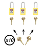 Lot de cadenas de consignation électrique Master Lock S31 jaune avec clé passe - Image 14