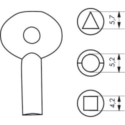 Clé pour cadenas d'artillerie