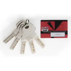 Cylindre de porte IFAM F6S, barillet de porte avec carte de propriété