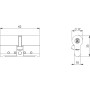 Demi cylindre européen haute sécurité ABLOY, demi cylindre mécanique serrure Protec2, schéma technique - Image 4