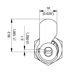 Schéma technique serrure batteuse haute sécurité Mul-T-Lock diamètre 19