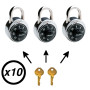 Lot de 10 cadenas Master Lock 1525 avec clé passe - Image 2