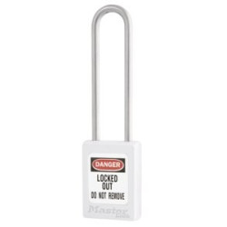 Master Lock S31-LT blanc - cadenas de consignation électrique anse longue