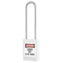 Master Lock S31-LT blanc - cadenas de consignation électrique anse longue