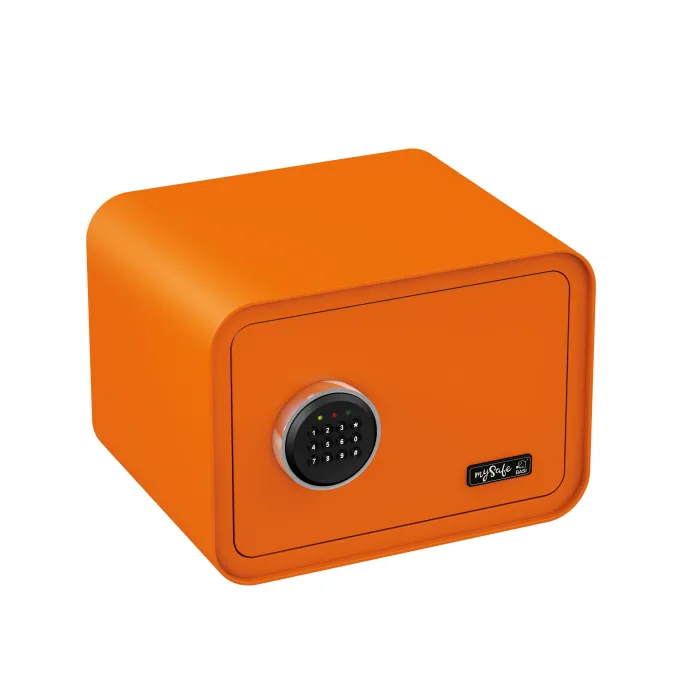 Coffre fort de couleurs à code BASI MySafe couleur orange