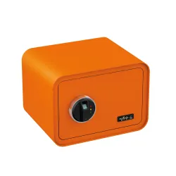 Coffre-fort de couleur BASI MySafe 350 à empreinte digitale orange