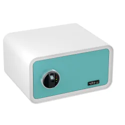 Coffre-fort de couleur BASI MySafe 430 à empreinte digitale bleu et blanc