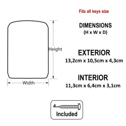 Dimensions de la boite à clé MASTER LOCK 5415EURD