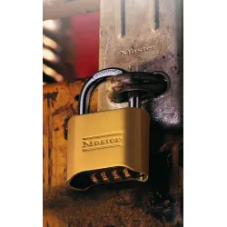 Cadenas Master Lock 175DEURD à combinaison personnalisable avec une clé, idéal pour casier