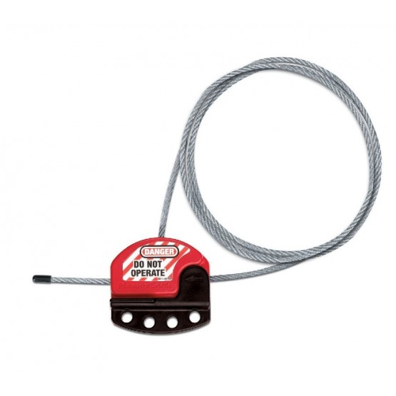 Master Lock S806: câble de consignation ajustable en acier recouvert de  vinyle.