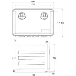 Coffre à outils Daken JUST 600 pour camion