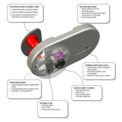 Serrure antivol pour camionette Gatelock MAXI simple