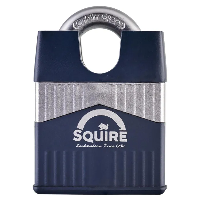 Cadenas de sécurité SQUIRE Warrior 55C à anse protégée, grade 3 EN12320. Pour utilisation extérieur et intérieur