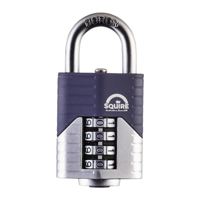 Cadenas de sûreté Squire Vulcan 50, cadenas à code programmable 4 chiffres. Utilisation extérieur ou intérieur 