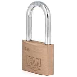 Cadenas laiton massif 40mm IFAM E40LS, 2 clés, cadenas pour vestiaires du personnel