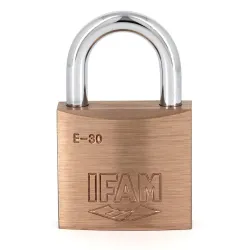 Cadenas laiton massif 30mm IFAM E30, 2 clés, cadenas pour vestiaires du personnel