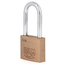 Cadenas laiton massif 40mm IFAM E40LS, 2 clés, cadenas pour vestiaires du personnel