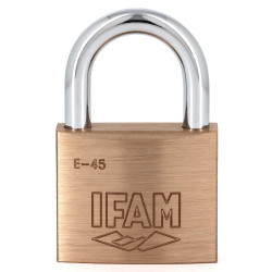 Cadenas laiton massif 45mm IFAM E45, 2 clés, cadenas pour vestiaires du personnel