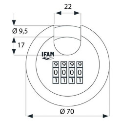 Cadenas cercle IFAM circular à combinaison