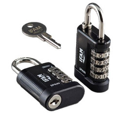 Cadenas à combinaison IFAM S4MK: cadenas à combinaison avec clé passe