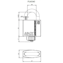 Cadenas abloy SWP PLM 340, cadenas haute sécurité 