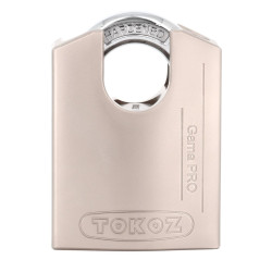 Cadenas haute sécurité en acier Tokoz Gama Pro 70CS argent