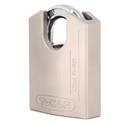 Cadenas haute sécurité en acier Tokoz Gama Pro 70CS argent