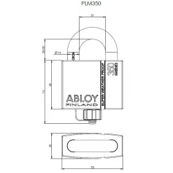 Cadenas ABLOY PLM 350B , serrure sentry ou protec2, cadenas très haute sécurité