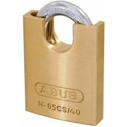 ABUS 65CS/40. Boîtier en laiton massif, anse blindée